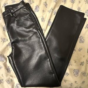 ARITIZA Black Faux Leather Pants